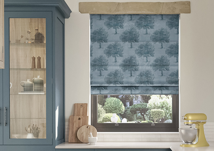 Vintage Tree Velvet, Monochrome - Roman Blind - Image 3